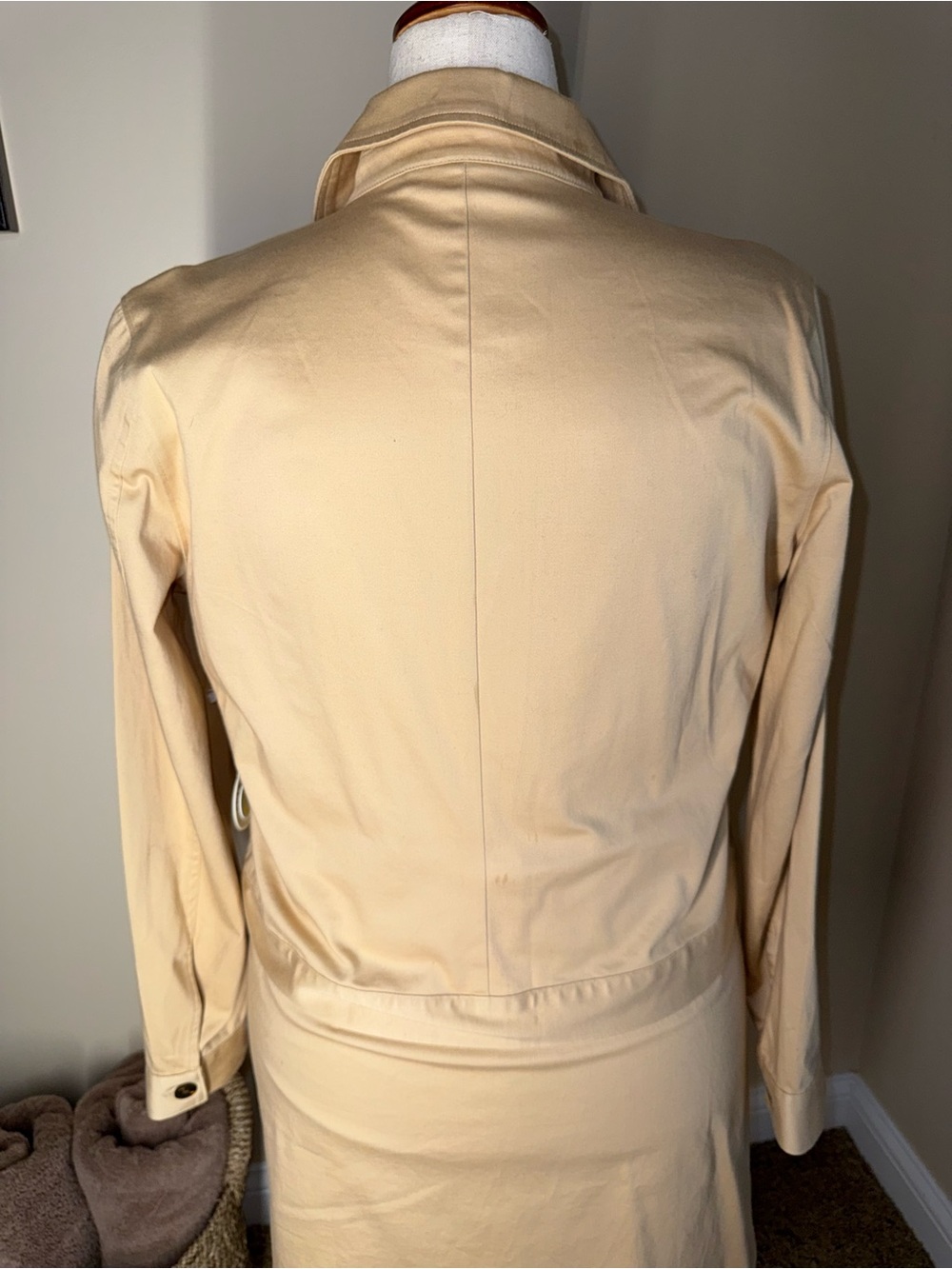 Spartina 449 — Beige Button-Front Jacket with Tortoise shell Buttons - Picture 3 of 6